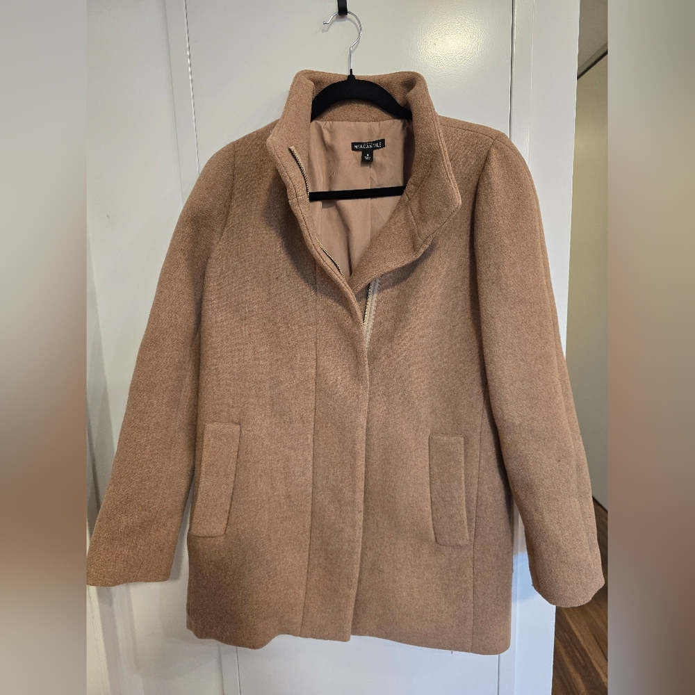 J.Crew Mercantile City Coat Wool Blend Acorn Camel Tan Size 6